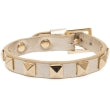 Dark - Leather Stud Bracelet Gold Metallic