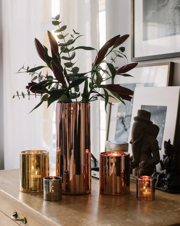 Skogsberg & Smart Hurricane Lamp Medium Bronse – Eksklusiv Lyslykt i Munnblåst Glass