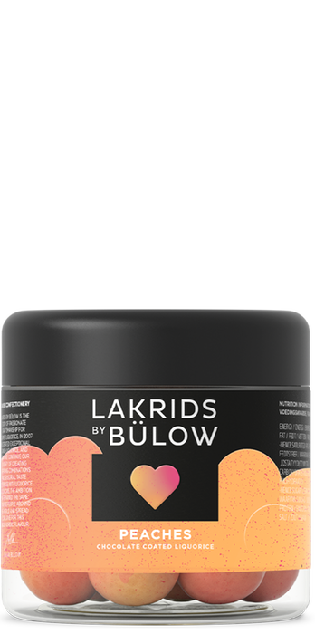 Lakrids by Johan Bülow – Peaches | Fersken og Hvit Sjokolade