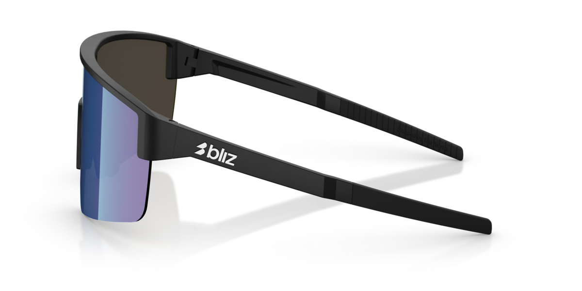 Bliz P004 7022 07 37 – Matte Black med Blue linse, str. L