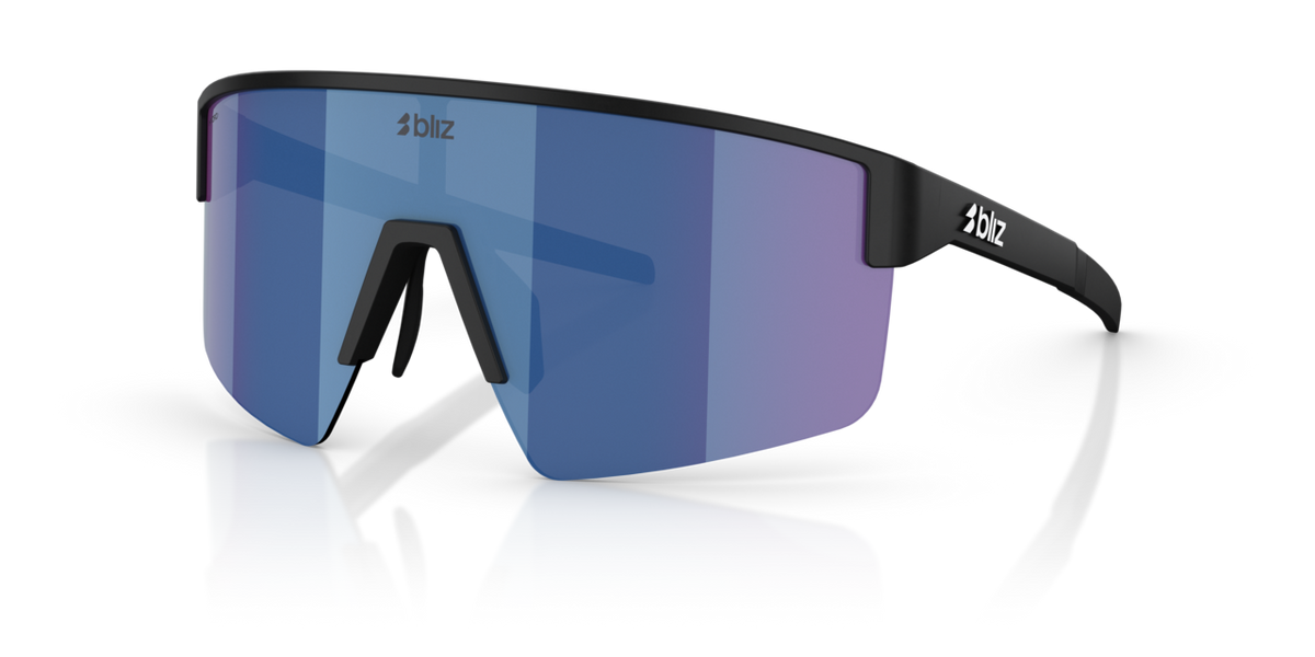 Bliz P004 7022 07 37 – Matte Black med Blue linse, str. L
