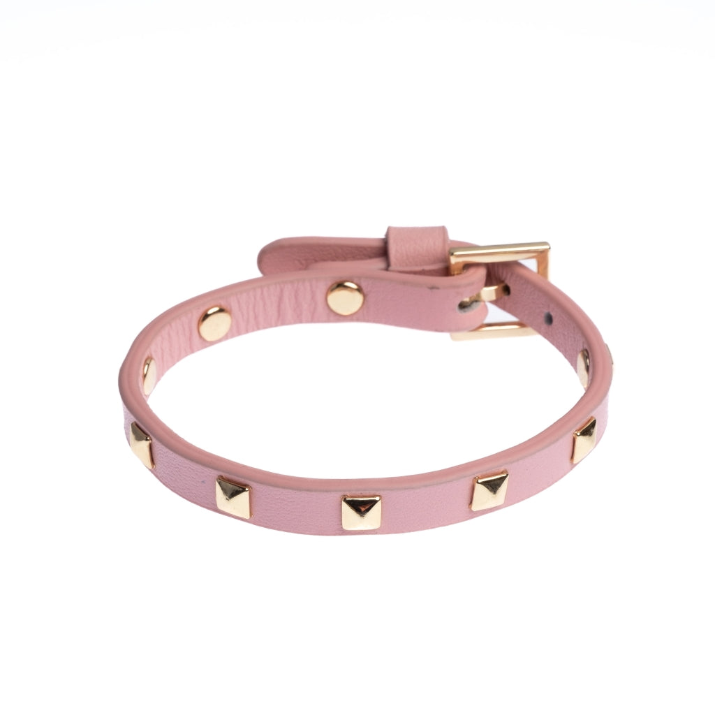 Dark -  Leather Stud Bracelet Mini Blossom
