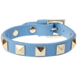 Dark -  Leather Stud Bracelet Ibiza Blue