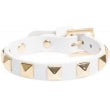Dark -  Leather Stud Bracelet White