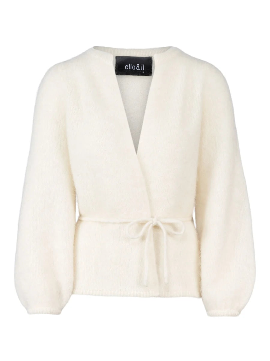 Ella&il - Fredrikke Chunky Cardigan Bright White