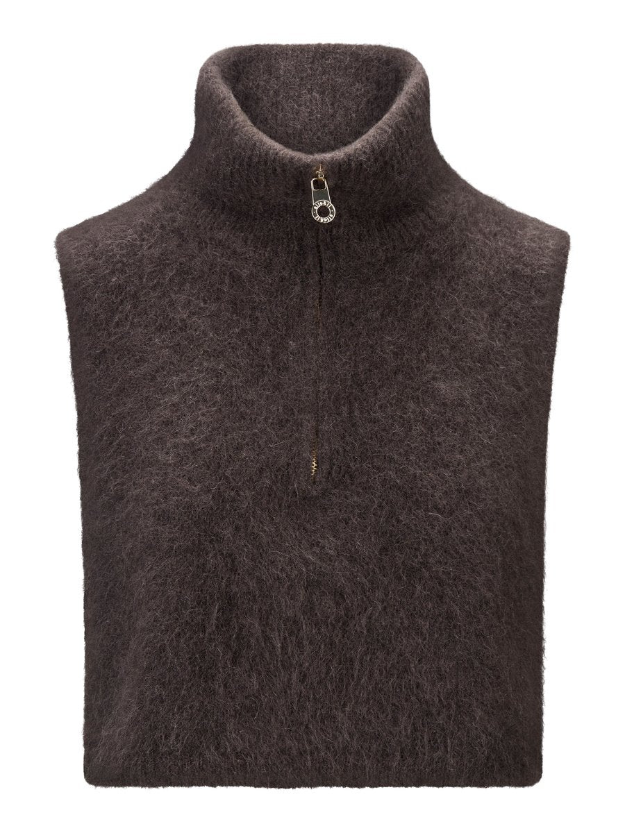 Belinda Chunky High Neck, mørk brun