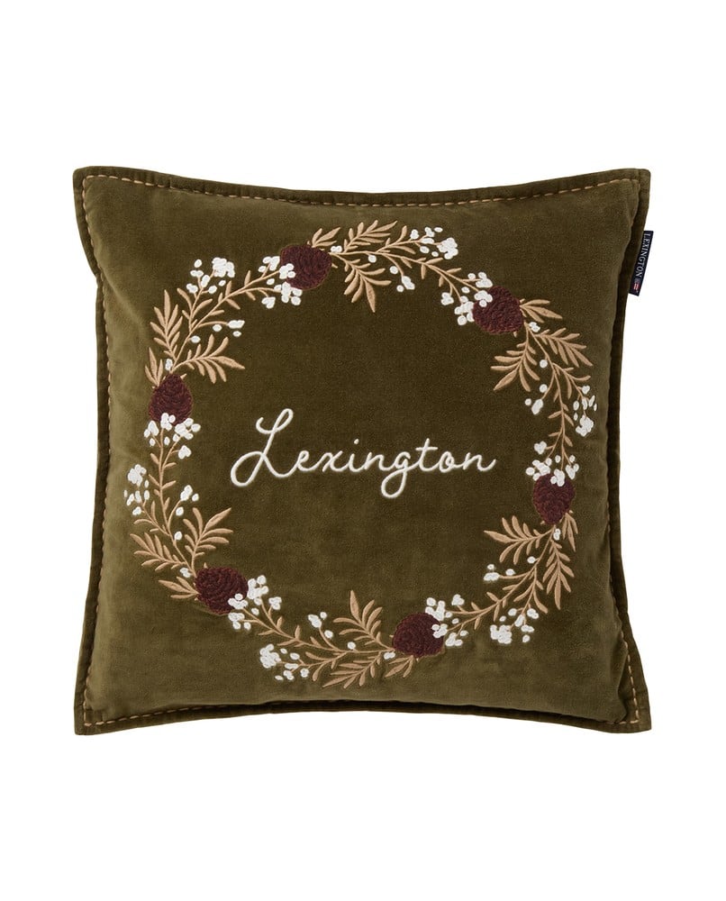 Wreath pyntepute i økologisk bomullsfløyel