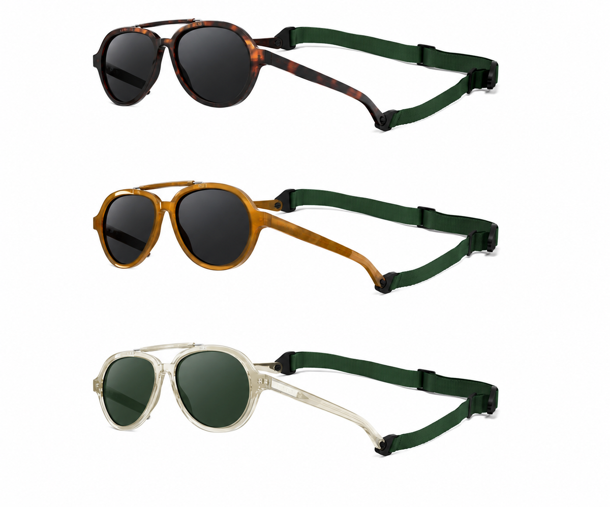 VALLON Ella | Polariserte Aviator Solbriller for Dame, tortoise