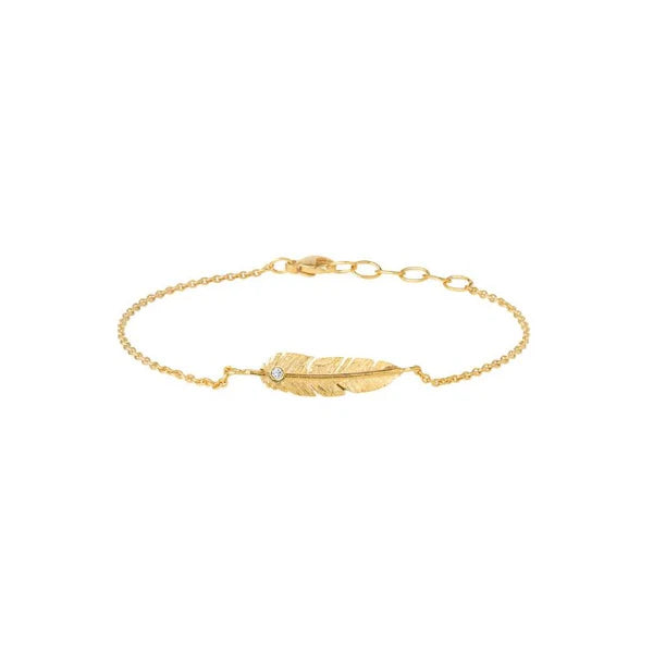 Heiring - Fjær armbånd med diamant
