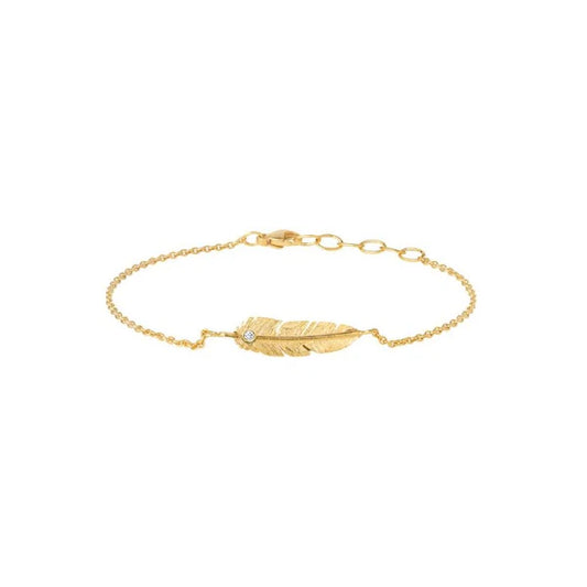 Heiring - Fjær armbånd med diamant