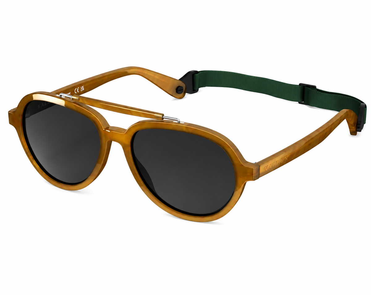 VALLON Ella | Polariserte Aviator Solbriller for Dame, horn