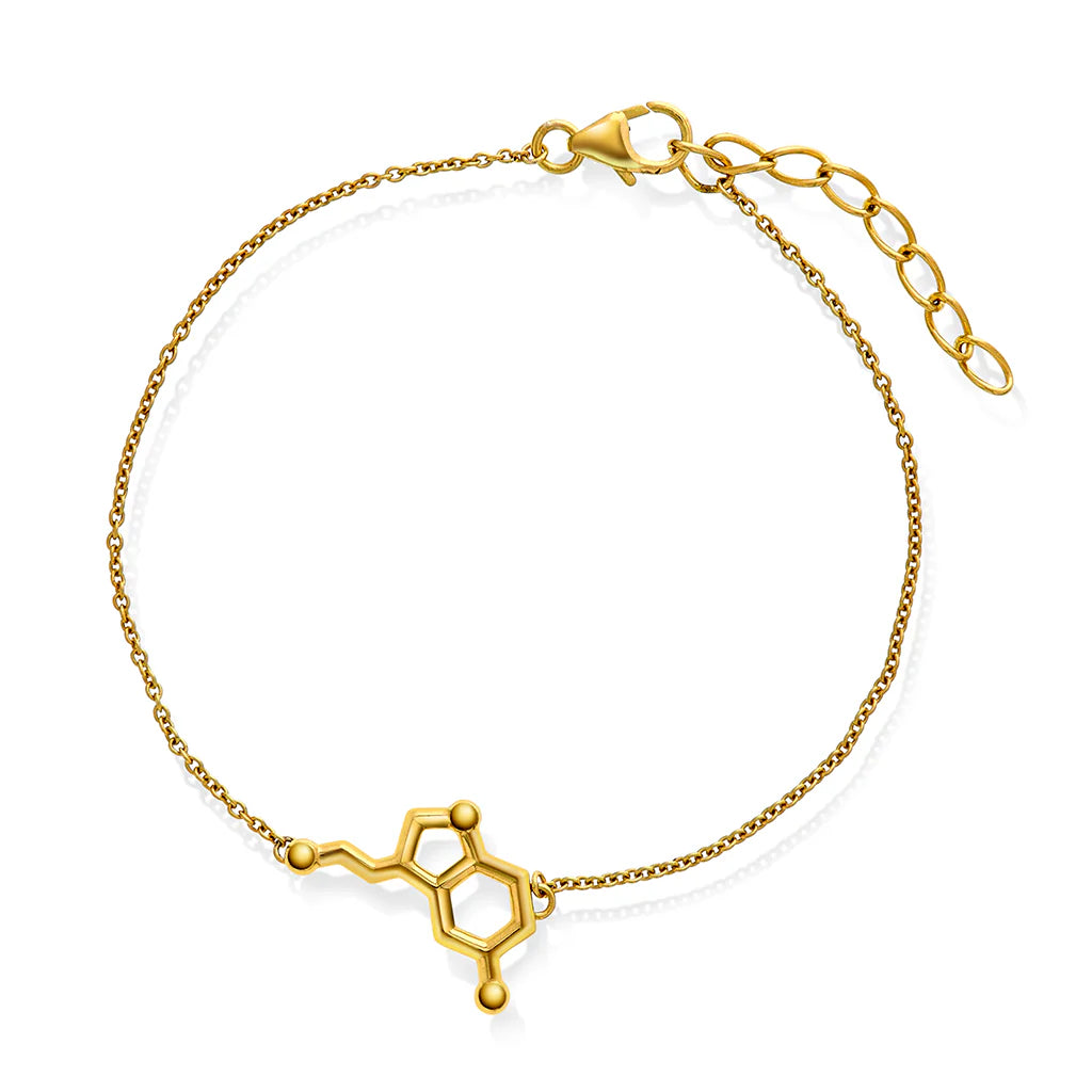 Sandra Lyng x by Pan Jewelry,Armbånd i forgylt sølv SEROTONIN - glede