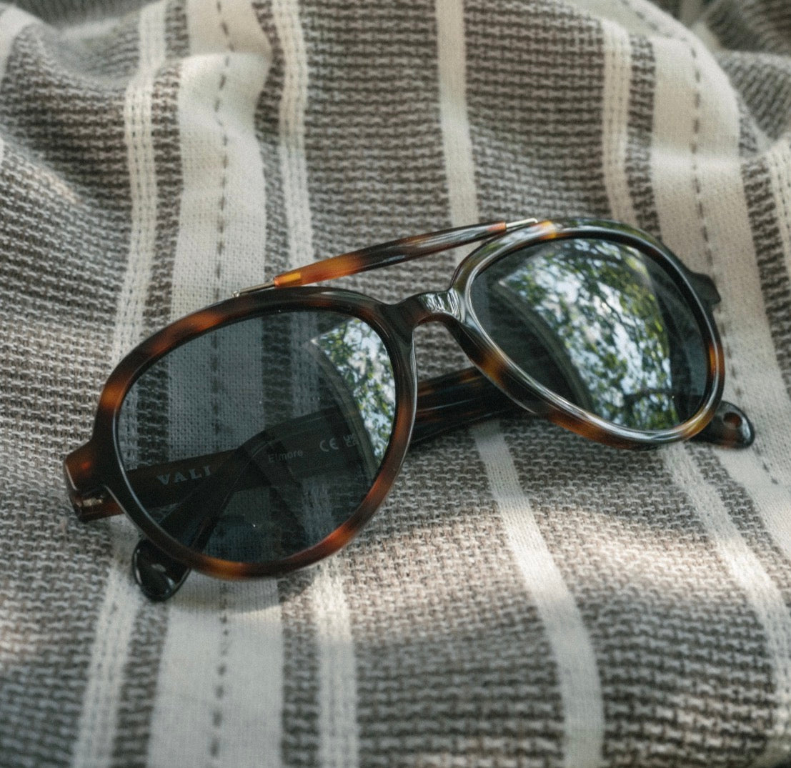 VALLON Ella | Polariserte Aviator Solbriller for Dame, tortoise