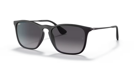 Ray-Ban Chris RB4187 622/8G – Matte Rubber Black med Grey Gradient