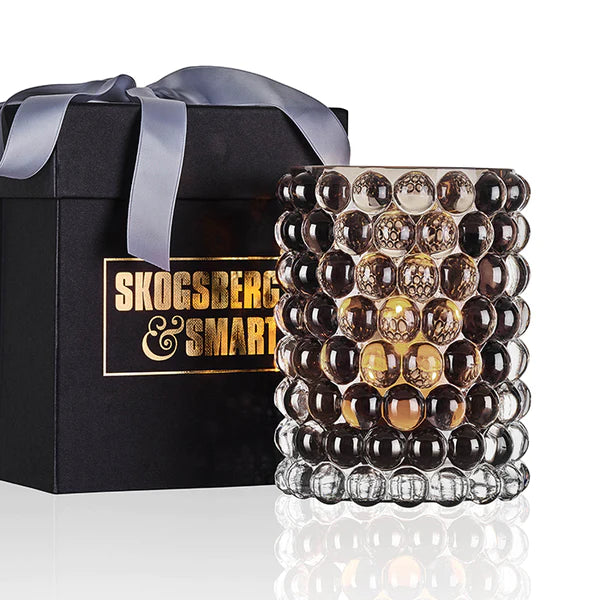 Skogsberg & Smart Hurricane Lamp Boule Stor Tobacco – Eksklusiv Lyslykt i Munnblåst Glass