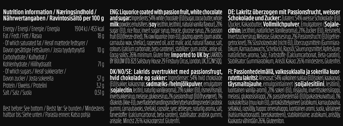 Lakrids by Johan Bülow B – Passion Fruit | Hvit Sjokolade og Pasjonsfrukt