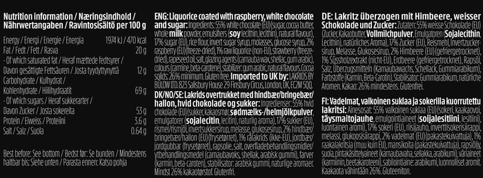 Lakrids by Johan Bülow – Crispy Raspberry | Bringebær og Hvit Sjokolade