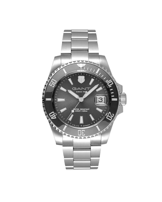 GANT Prestige herreklokke i stål med grå skive – 41 mm