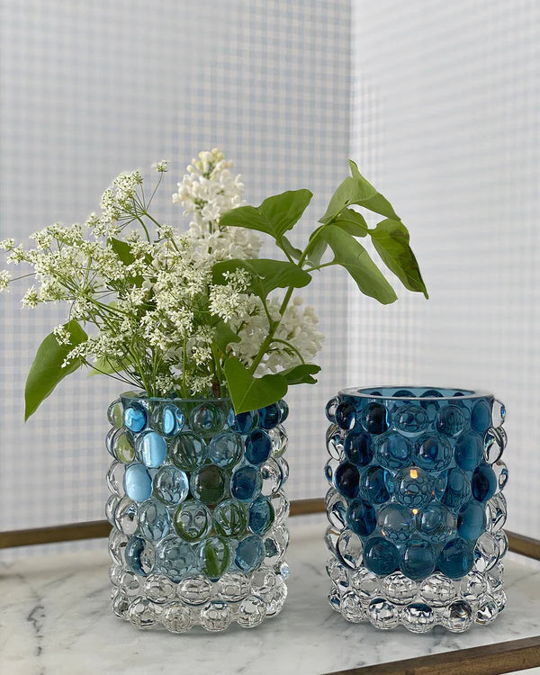 Skogsberg & Smart Hurricane Lamp Boule – Sea | Eksklusiv Lyslykt i Munnblåst Glass
