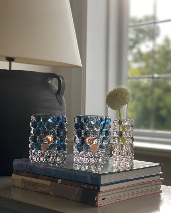 Skogsberg & Smart Hurricane Lamp Boule – Sea | Eksklusiv Lyslykt i Munnblåst Glass