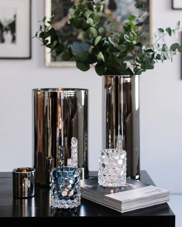 Skogsberg & Smart Hurricane Lamp Boule – Sea | Eksklusiv Lyslykt i Munnblåst Glass