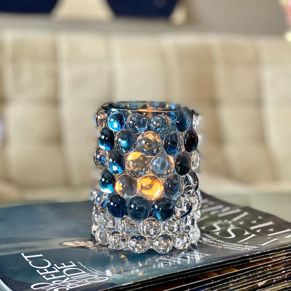 Skogsberg & Smart Hurricane Lamp Boule – Sea | Eksklusiv Lyslykt i Munnblåst Glass