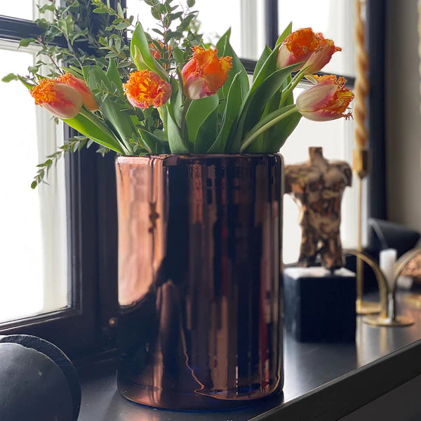 Skogsberg & Smart Hurricane Lamp Large  Bronse – Eksklusiv Lyslykt i Munnblåst Glass