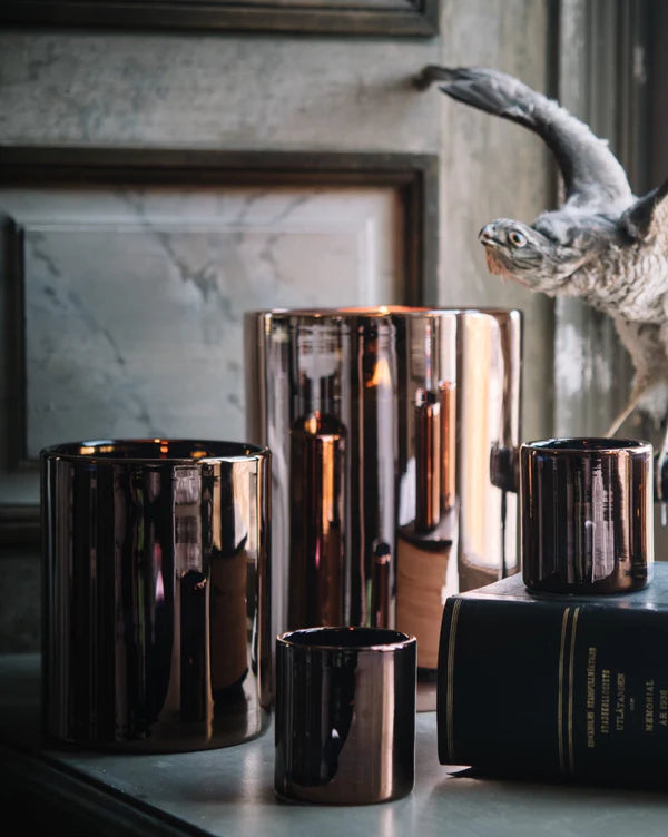 Skogsberg & Smart Hurricane Lamp Large  Bronse – Eksklusiv Lyslykt i Munnblåst Glass