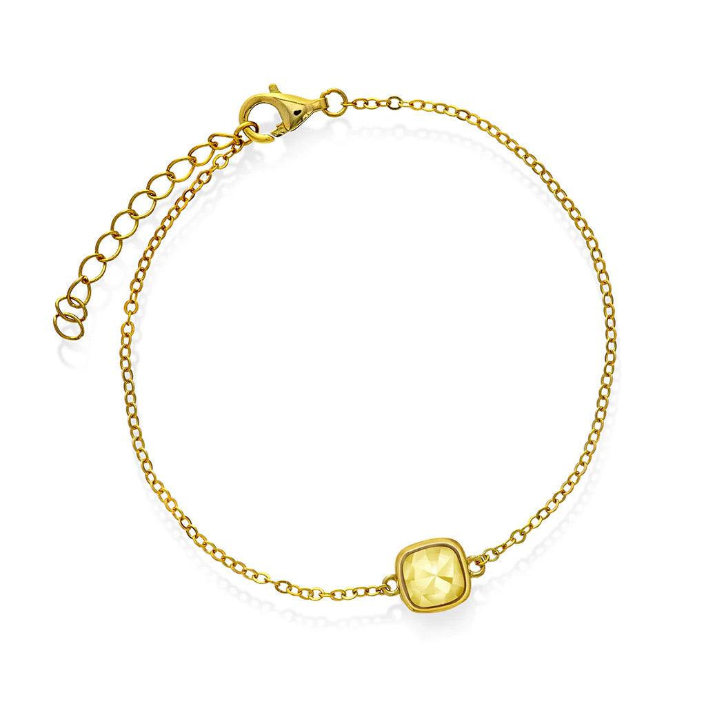 Sandra Lyng x by Pan Jewelry,Armbånd i forgylt sølv med citrin GLEDE