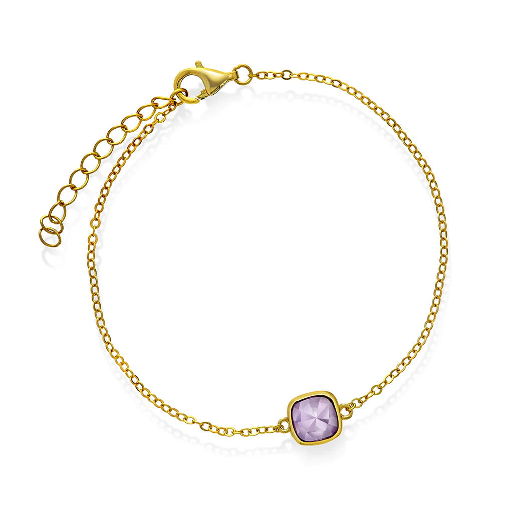 Sandra Lyng x by Pan Jewelry, armbånd - ro ametyst