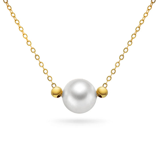 Smykke i forgylt sølv med perle