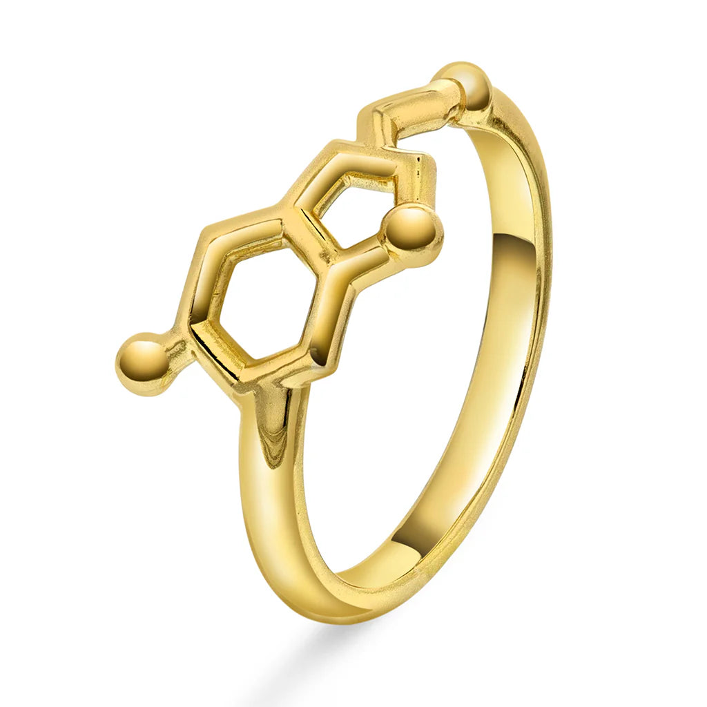 Sandra Lyng x by Pan Jewelry, Ring i forgylt sølv serotonin/glede