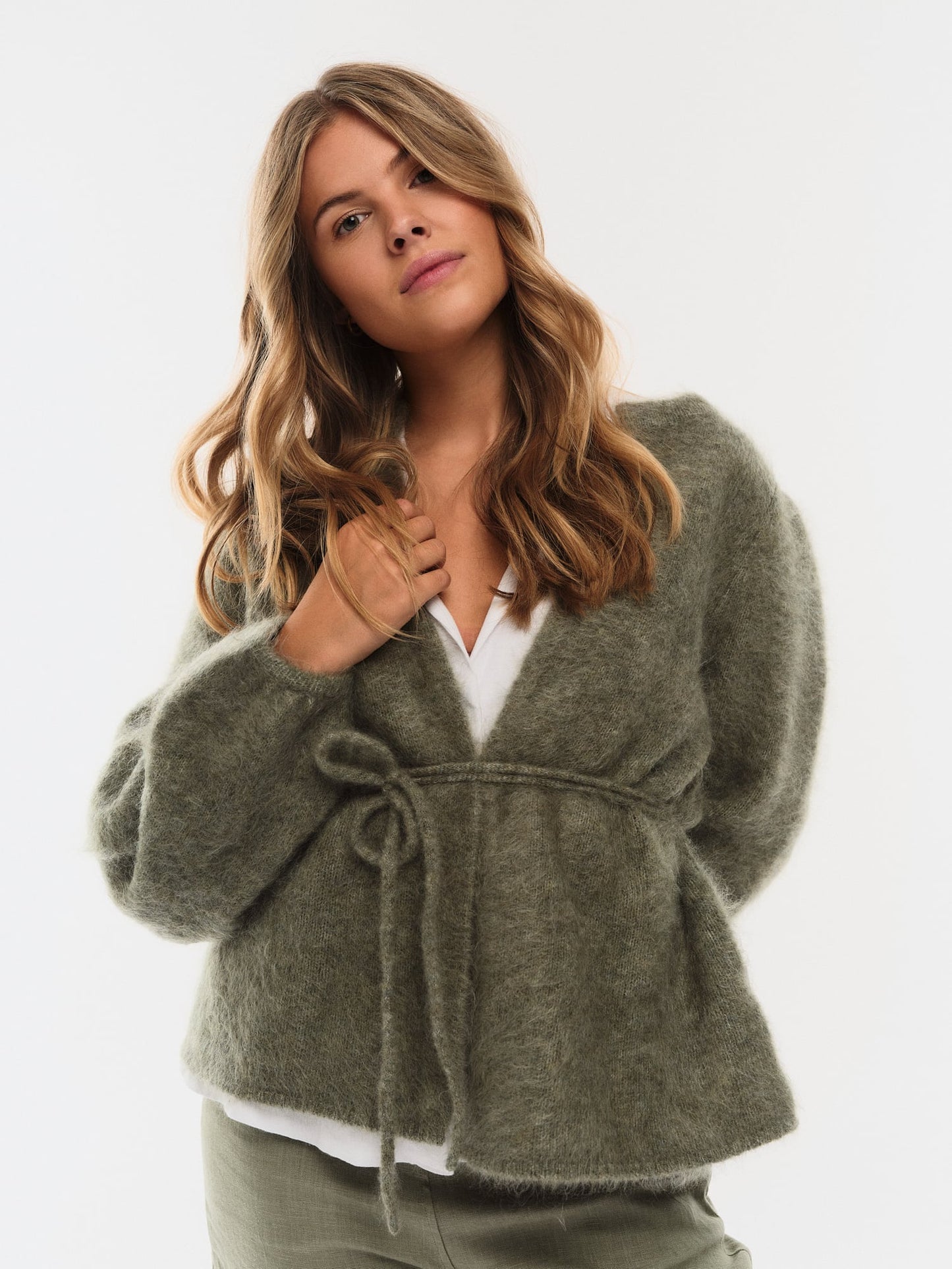 Chunky Wrap Cardigan | Eksklusiv omslagscardigan i mohair