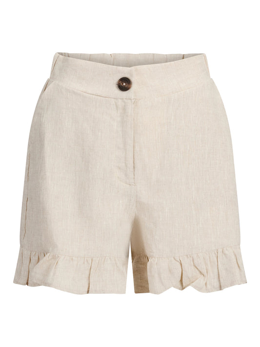 Ella&il Mynthe Linshorts i 100 % Lin – Høy Midje og Løs Passform