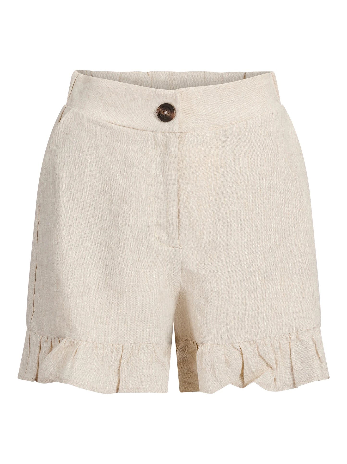 Ella&il Mynthe Linshorts i 100 % Lin – Høy Midje og Løs Passform