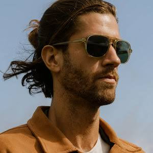 VALLON Howlin' | Aviator Solbriller med Polariserte V52®-glass, SAGE