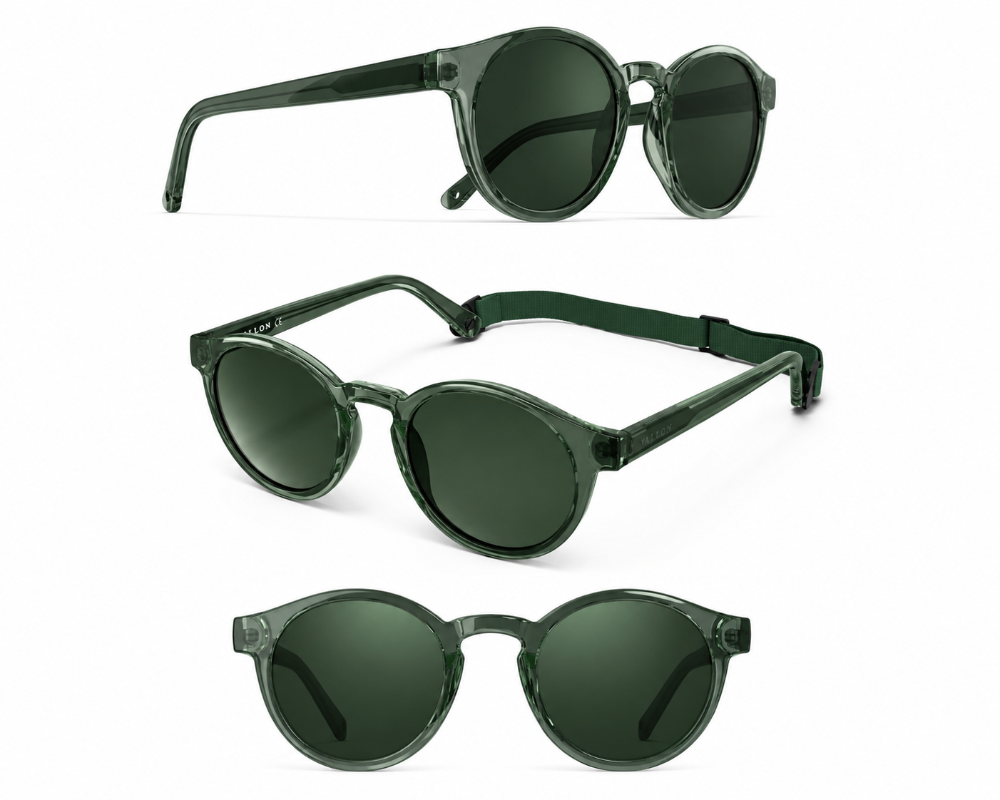 VALLON Waylons | Klassiske Solbriller med Premium Acetat og V52®-glass, grønn