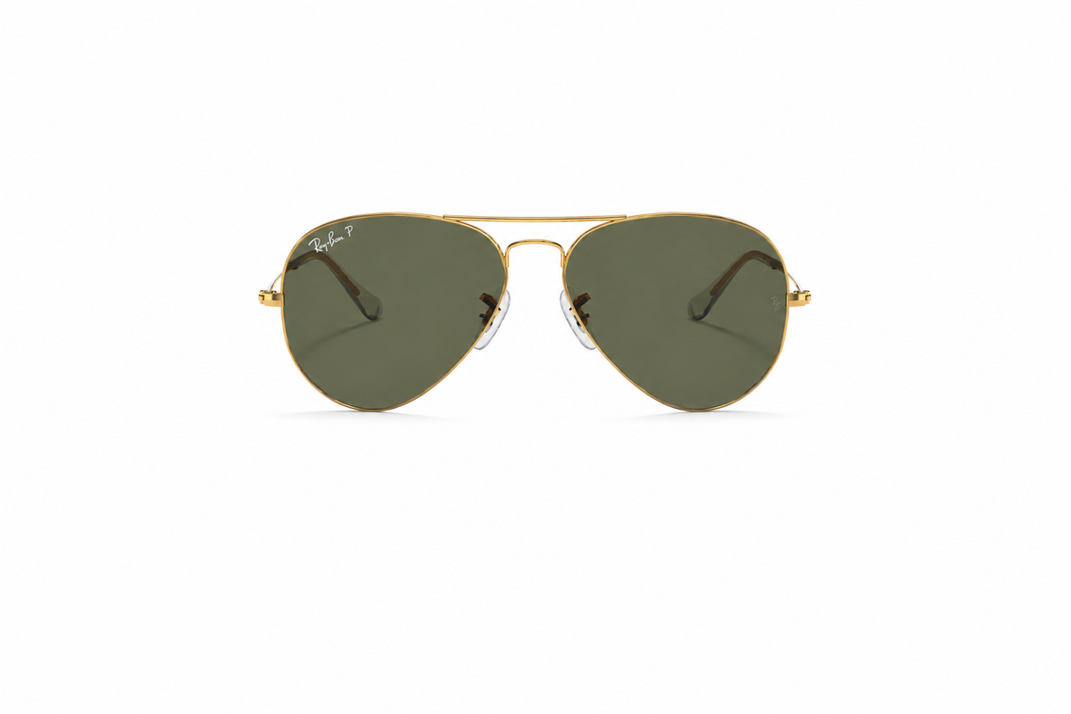 Ray-Ban Aviator Classic RB3025 001/58 – Arista Gold med G-15 Green Polarized Large