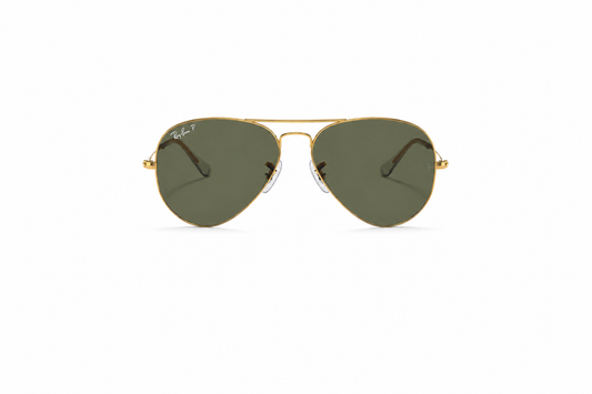 Ray-Ban Aviator Classic RB3025 001/58 – Arista Gold med G-15 Green Polarized Small