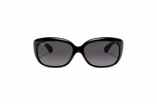 Ray-Ban Jackie Ohh RB4101 601/T3 – Polished Black med Grey Polarized