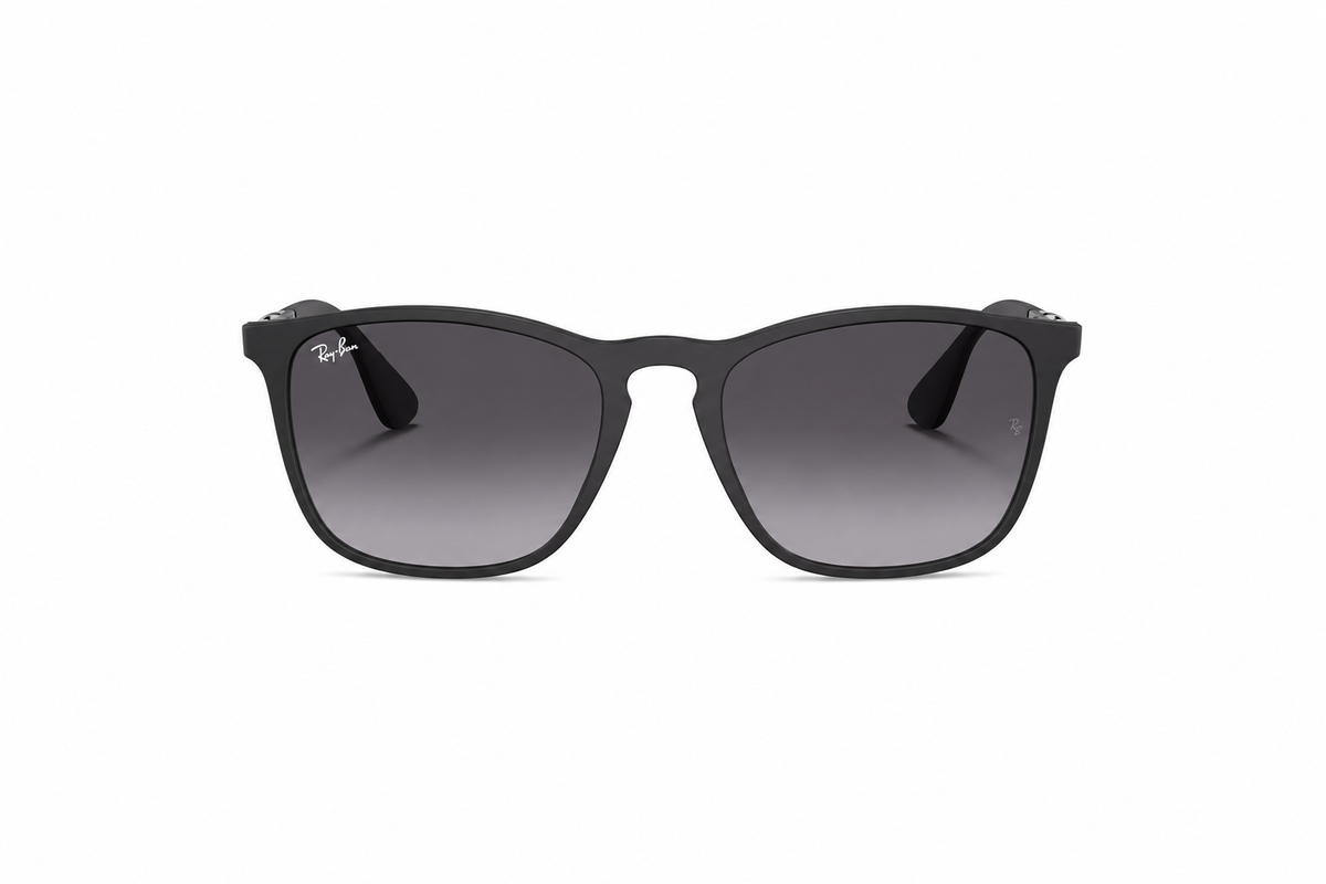 Ray-Ban Chris RB4187 622/8G – Matte Rubber Black med Grey Gradient