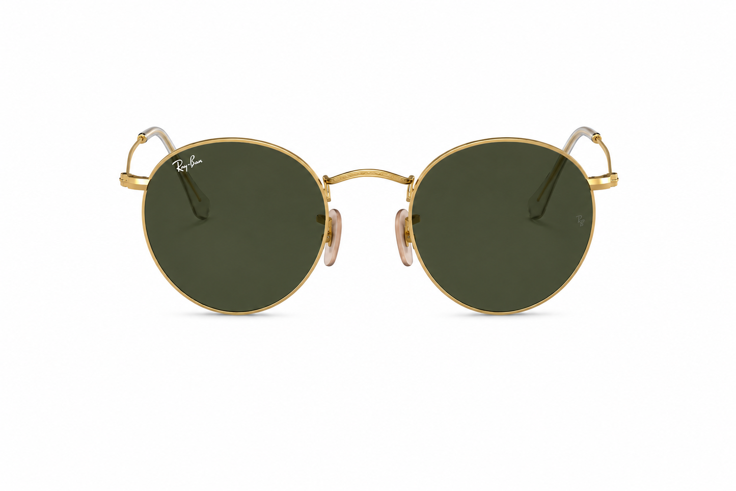 Ray-Ban Round Metal RB3447 001 – Arista Gold med G-15 Green