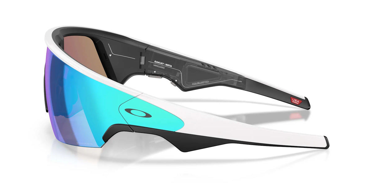 Oakley Meta Vanguard – Hvit sportsbrille med blå Prizm™-glass