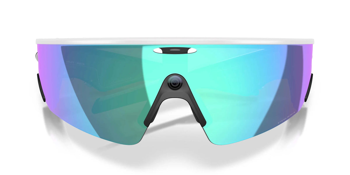 Oakley Meta Vanguard – Hvit sportsbrille med blå Prizm™-glass