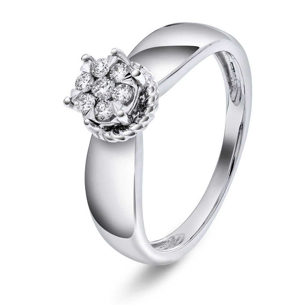 Pan - Ring i gull med diamanter