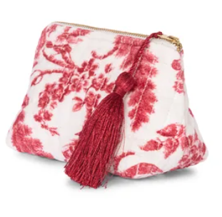 Makeup Bag Velvet Vintage Bird