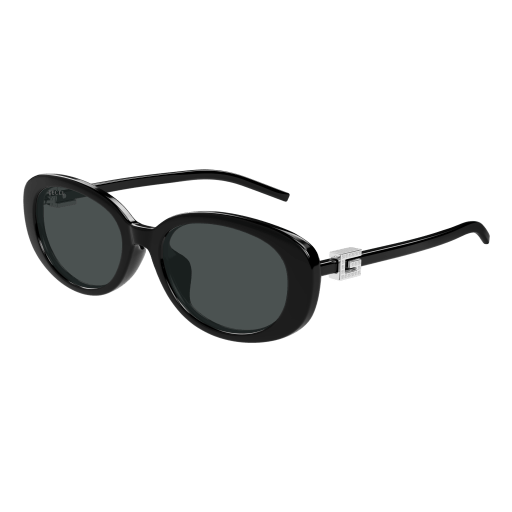 Gucci GG1684SA 002 Solbriller – Sort med Sølv- og Krystalldetaljer