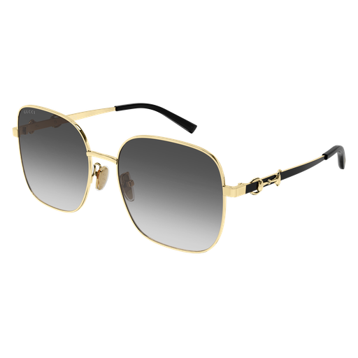 Gucci GG2053S 001 Solbriller – Gull & Sort med Grå Gradientglass