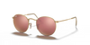 Ray-Ban Round Flash Lenses RB3447 112/Z2 – Matte Gold med Brown Mirror