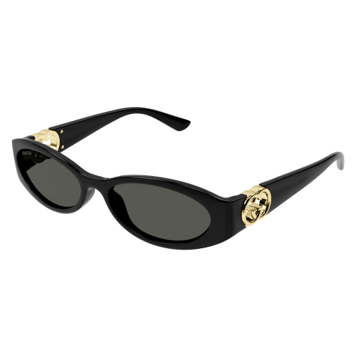 Gucci GG1660S 001 Solbriller – Gull med Grå Glass